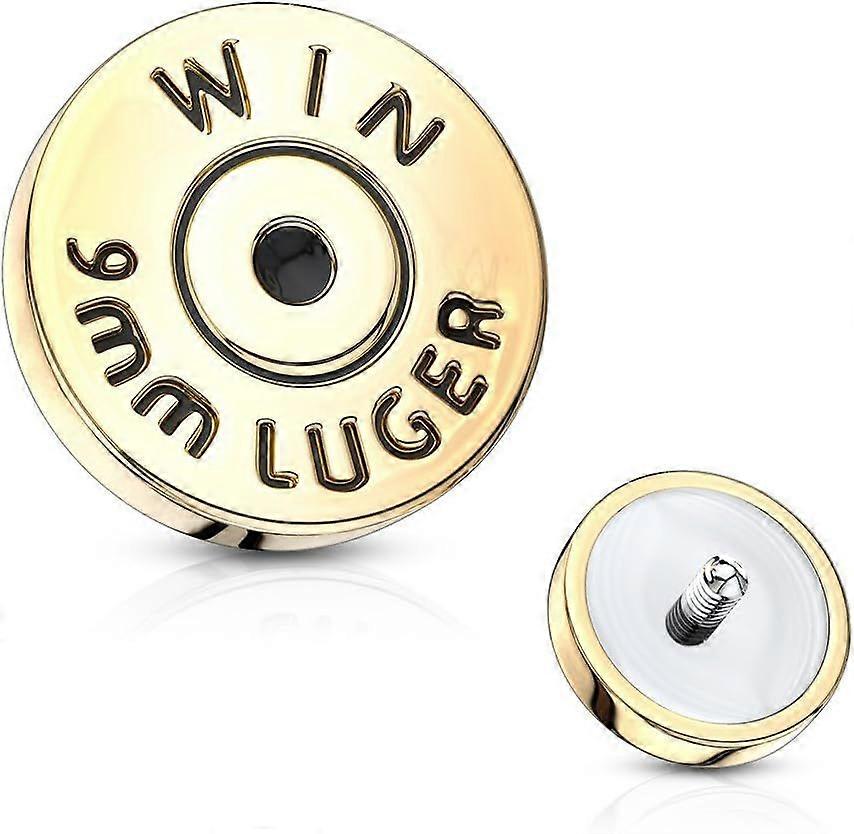 Dermal Top with Bullet Back Casing Design Surgical Steel