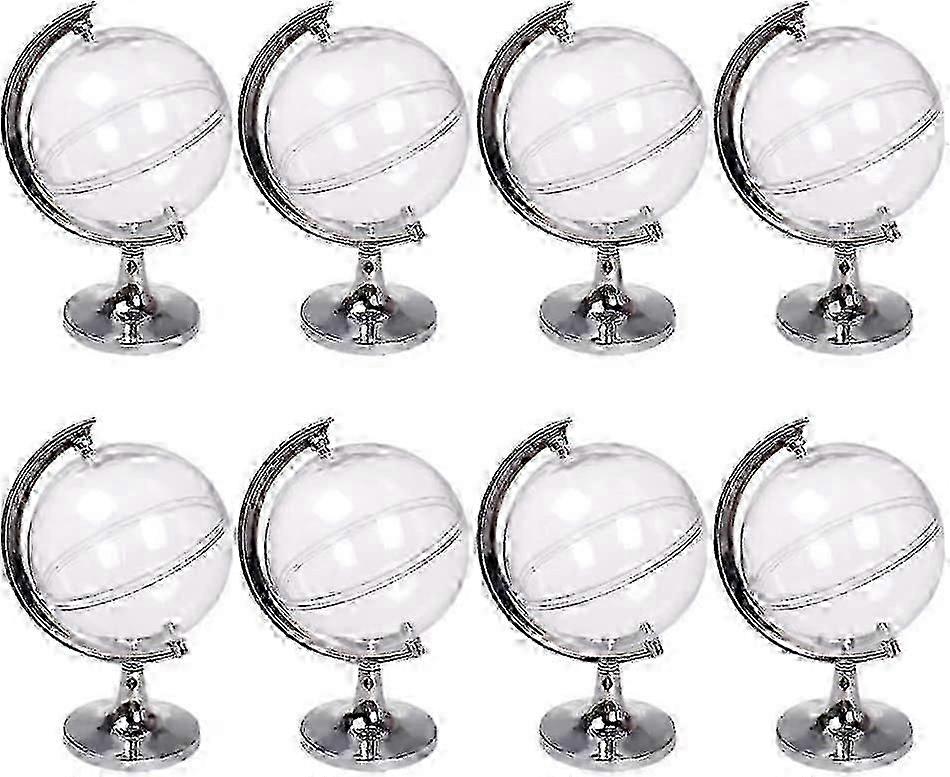 Mini Wedding Party Plastic Round Gift Candy Box (Silver) 12 Pieces