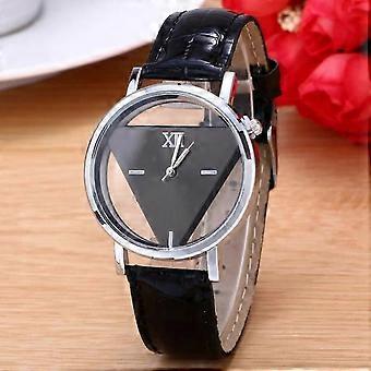 Quinlirra Hollow Triangle Dial Black Watch for Women & Men