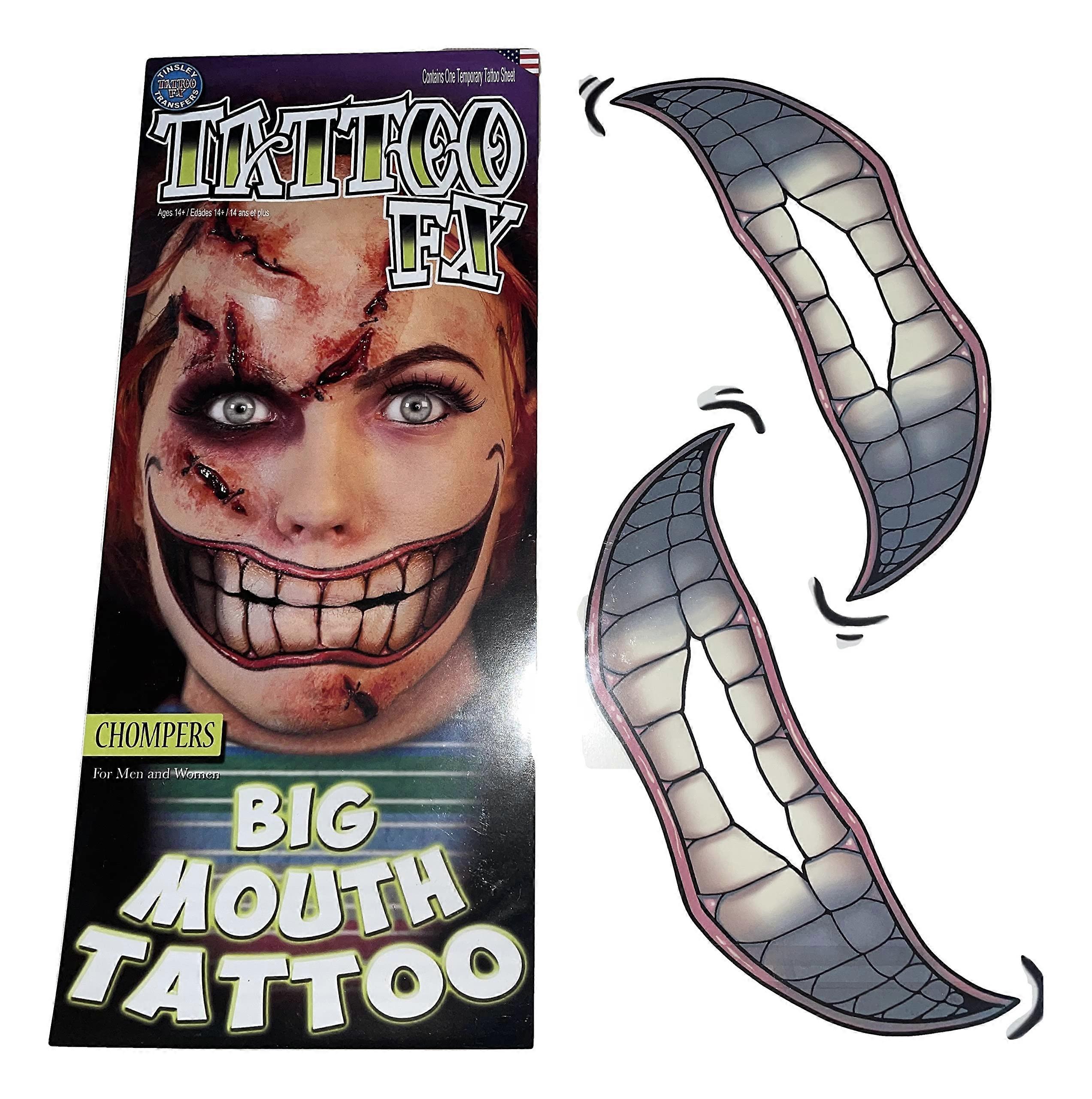 Realistic 3D Halloween Temporary Tattoo for Special Effects Makeup, Long Lasting and Easy Remove