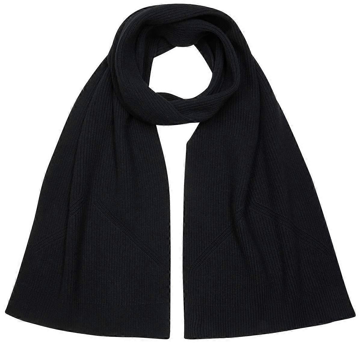Falke Structured Lambswool Scarf - Black