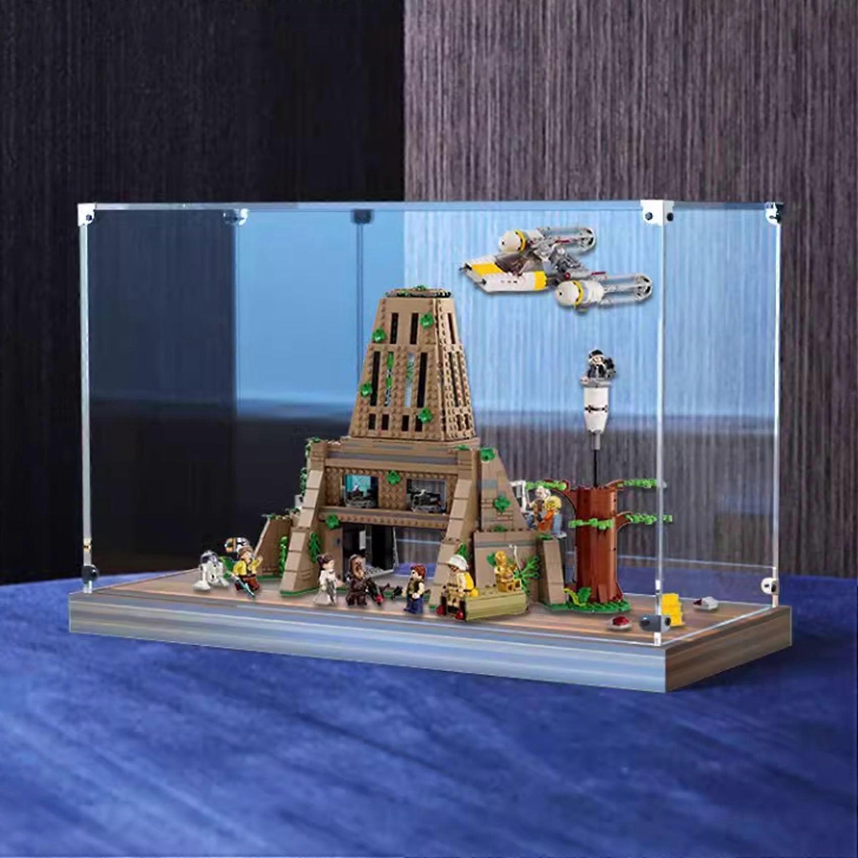 Acrylic Display Case with Elegant Walnut Base, Clear Dustproof Protection, Easy Assembly for  75365