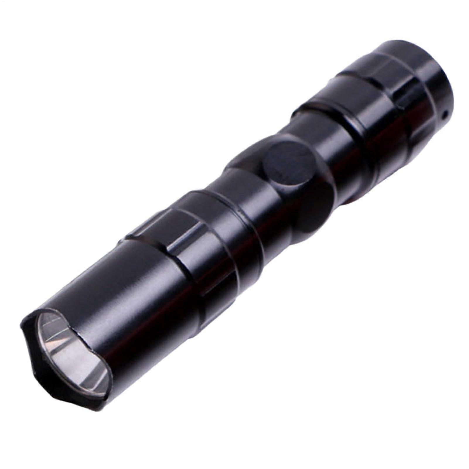 Rechargeable LED Flashlight Super Bright Waterproof Adjustable Focus Torch for Camping Hiking Black
