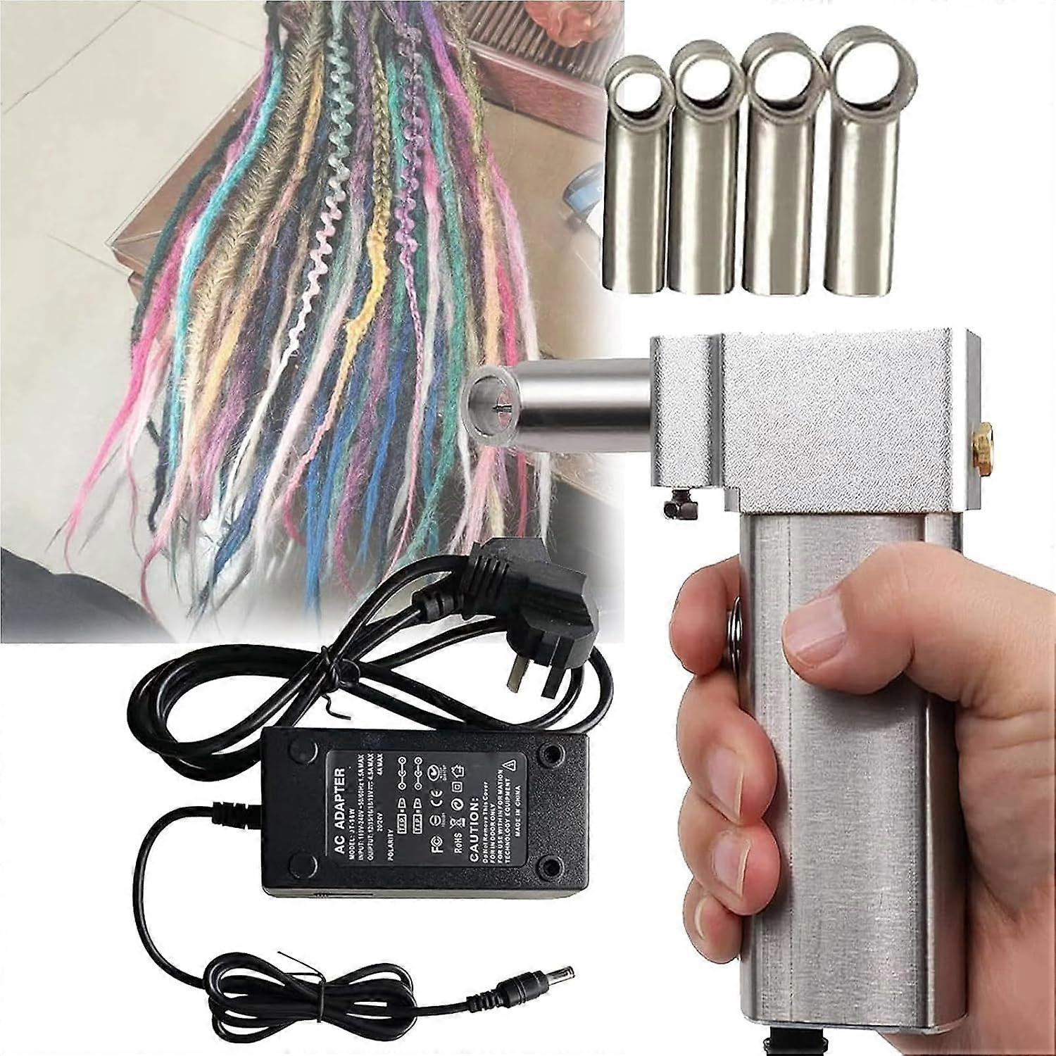 Dreadlocks Machine with 20 Crochet Needles, Automatic Hair Braiding Tool for 14mm Locs Styling