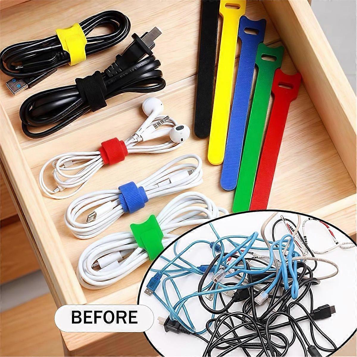 60Pack Reusable Cable Labels & Cord Organizer Kit