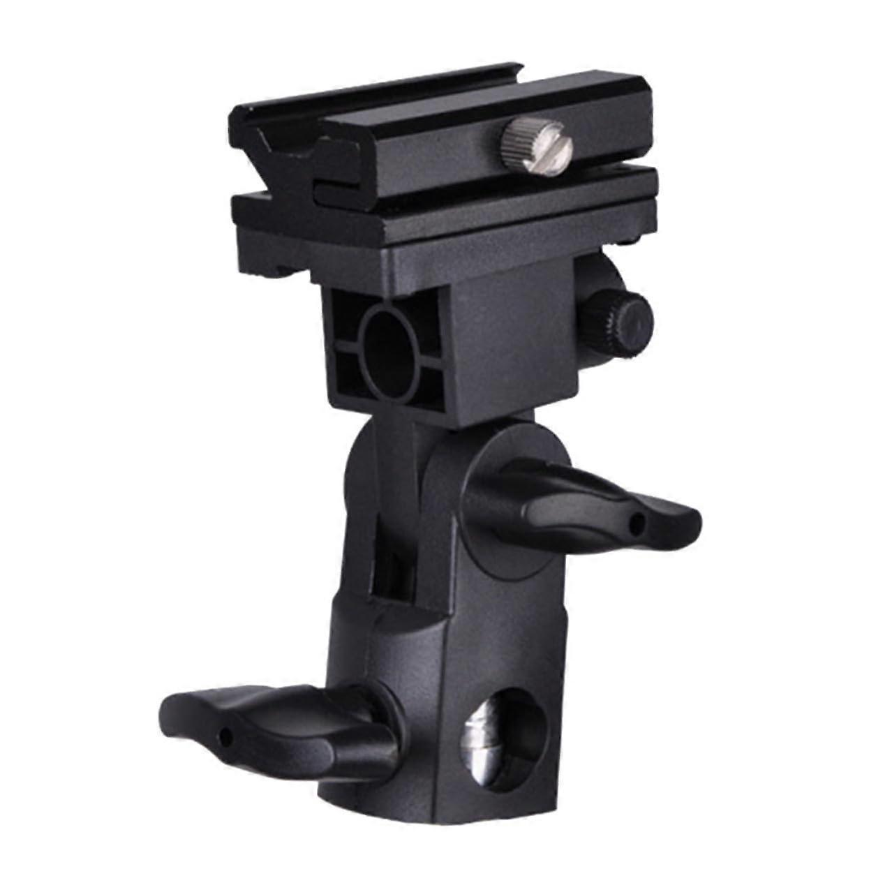Universal Camera Flash Bracket with Umbrella Holder and 180° Adjustable DSLR Flash Mount