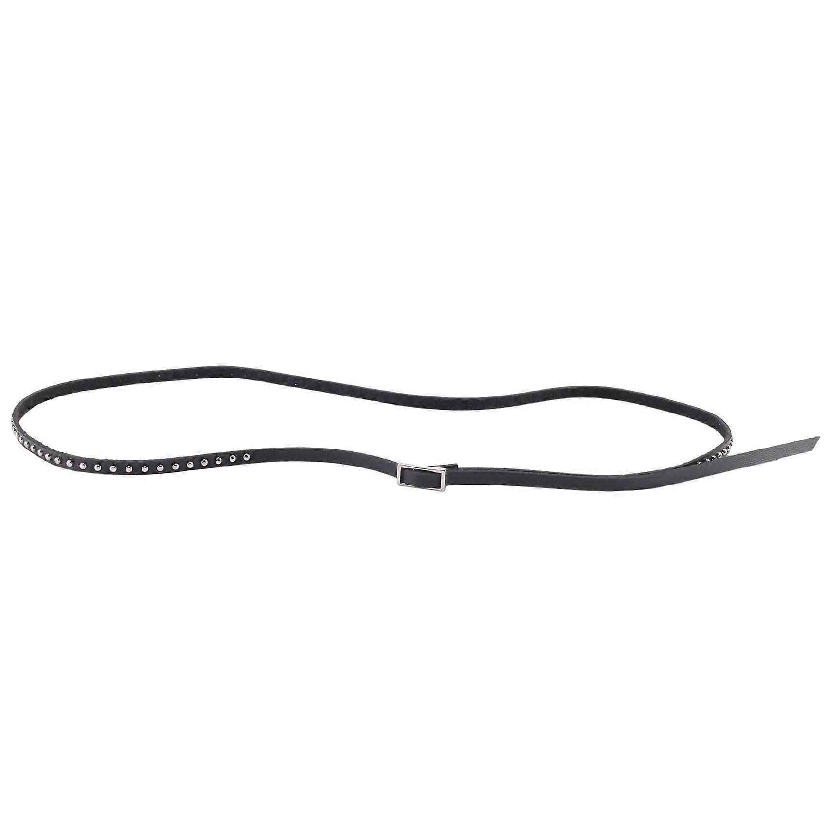 Unisex Punk Rock Multi-layer Rivet Stud Bracelet Bangle Wrap Cuff Black