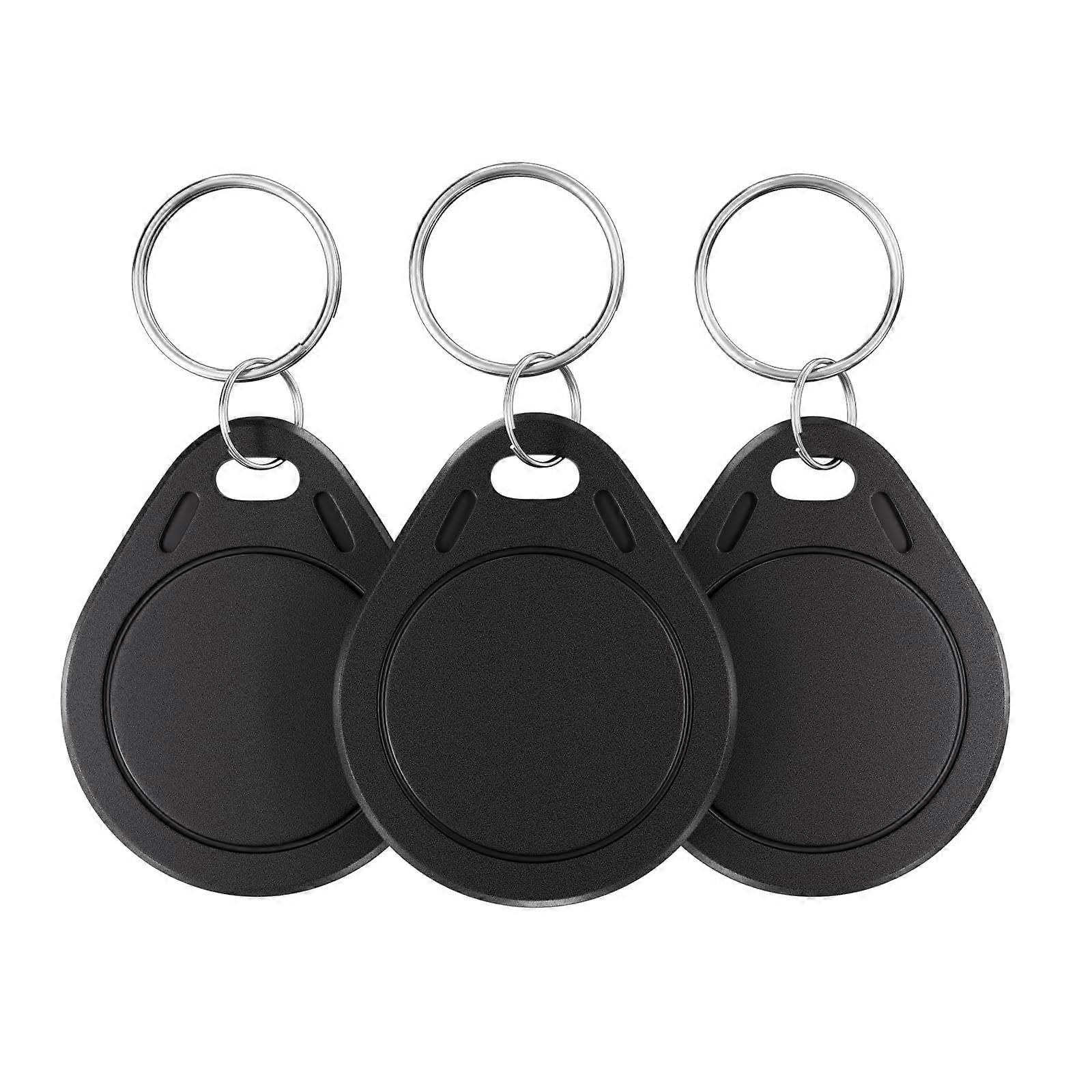 10pcs Black 125kHz Rewritable RFID Key Fobs T5577 Tags for Access Control and Security Systems