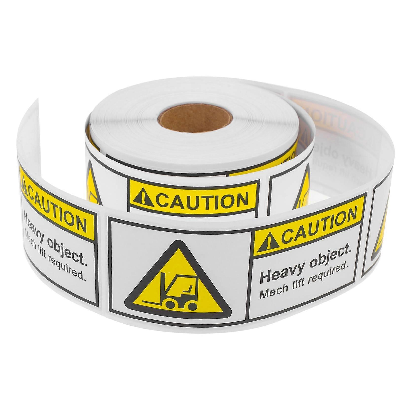 Heavy Caution Stickers for Moving with Bold Warning Design, Overweight  Labels Bulk Roll