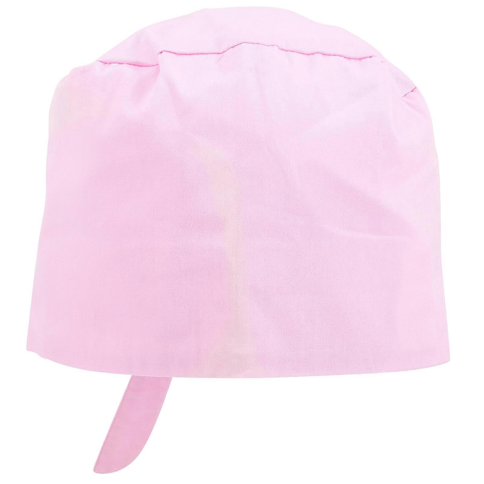 Pink Cotton Hat for Working with Adjustable Strap