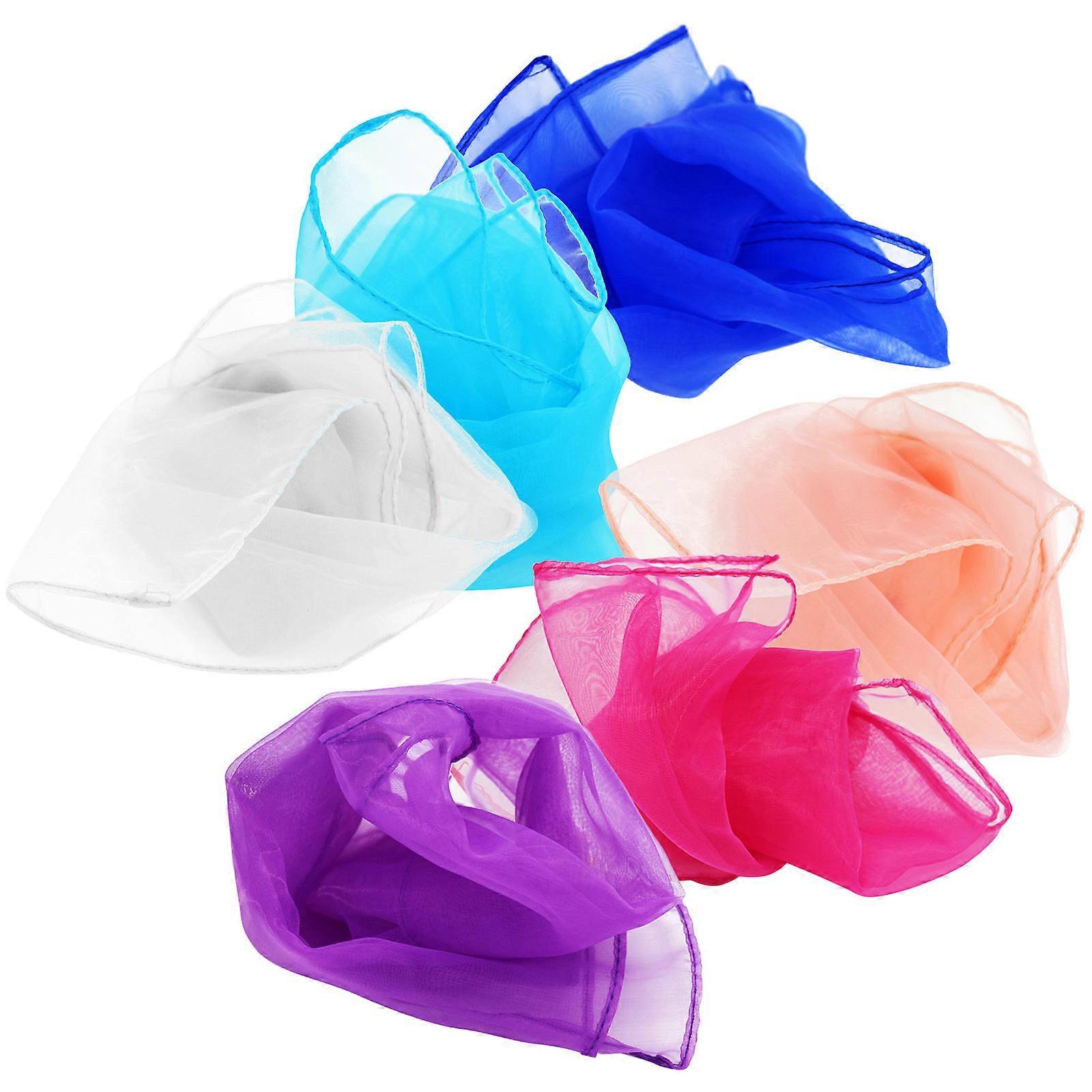 Dance Silk Juggling Scarves for Dance Performance 6Pcs