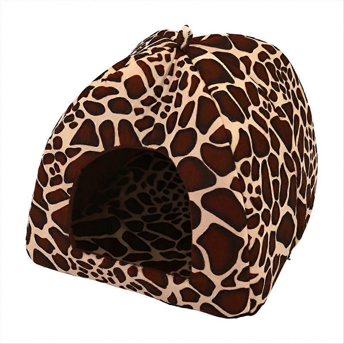 Deer Pattern Pet Dog and Cat House Foldable A