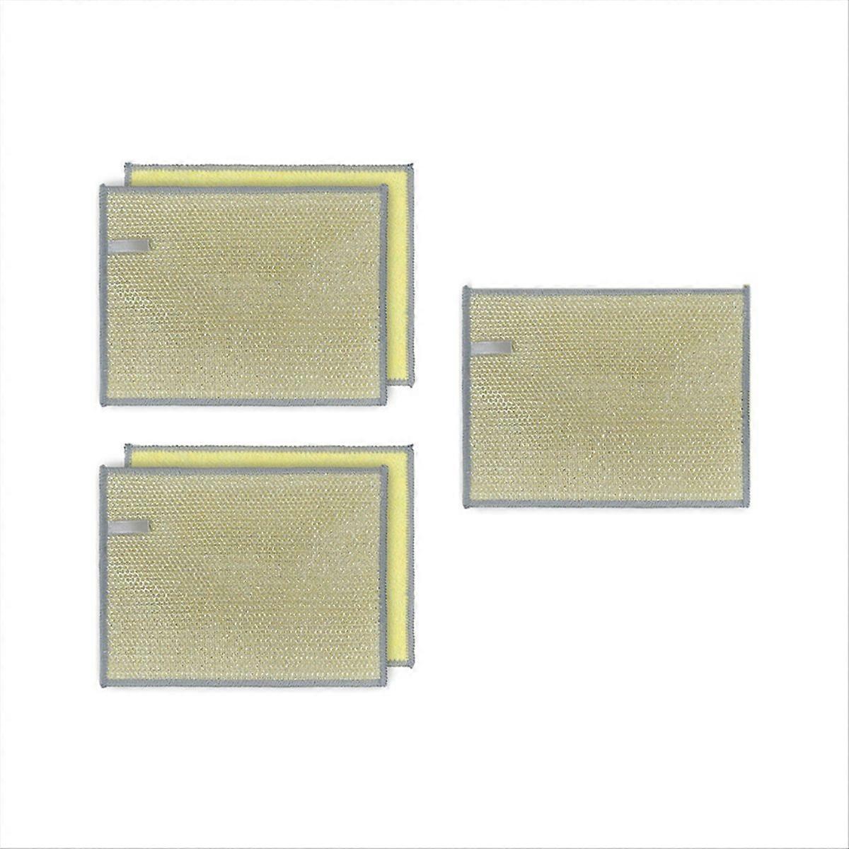 5Pcs Multipurpose Dishwashing Rags Reusable Scrubbing Pads,Yellow