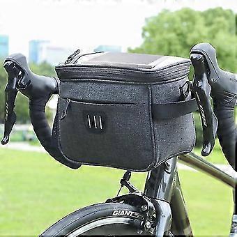 Fahrradtasche mit Frontlenker - 5L wasserdichter Korb, Touchscreen-kompatibel, für alle Handys