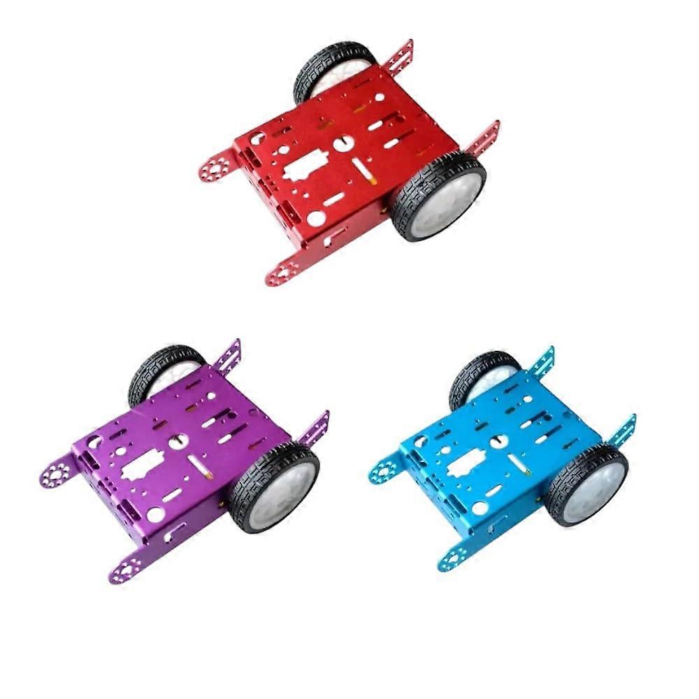 2WD Aluminum Robot Chassis Kit for DIY Educational Projects with Stable Precision Platform