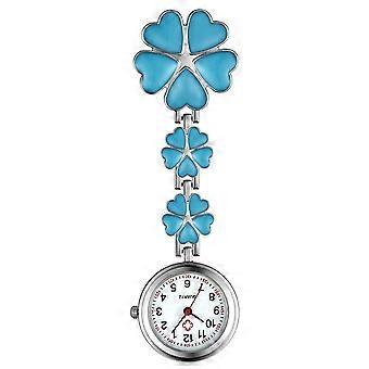 Stainless Steel Quartz Watch For Nurses, Precise Time Keeping Clip On Fob Watch With Bright Round Dial, Clear Arabic Numeral Time Markers Lapel Watch