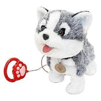 Realistic Robotic Puppy with Touch Sensing, Voice Mimic & Licking Motion  Soft Plush, Leash Remote  Compatible with Kids 3-6a