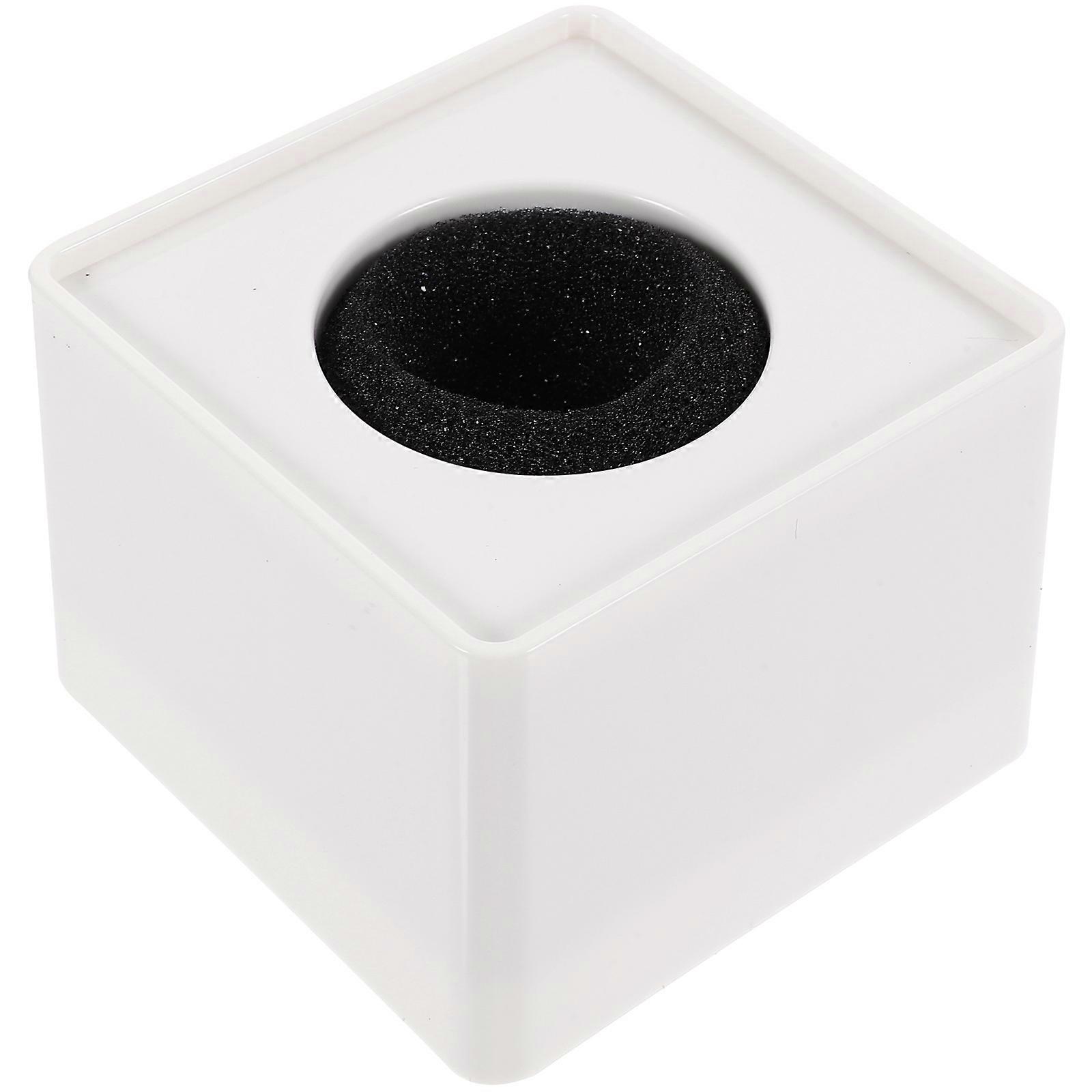 ABS Microphone Logo for Interview Mic Station White Durable Square Flag