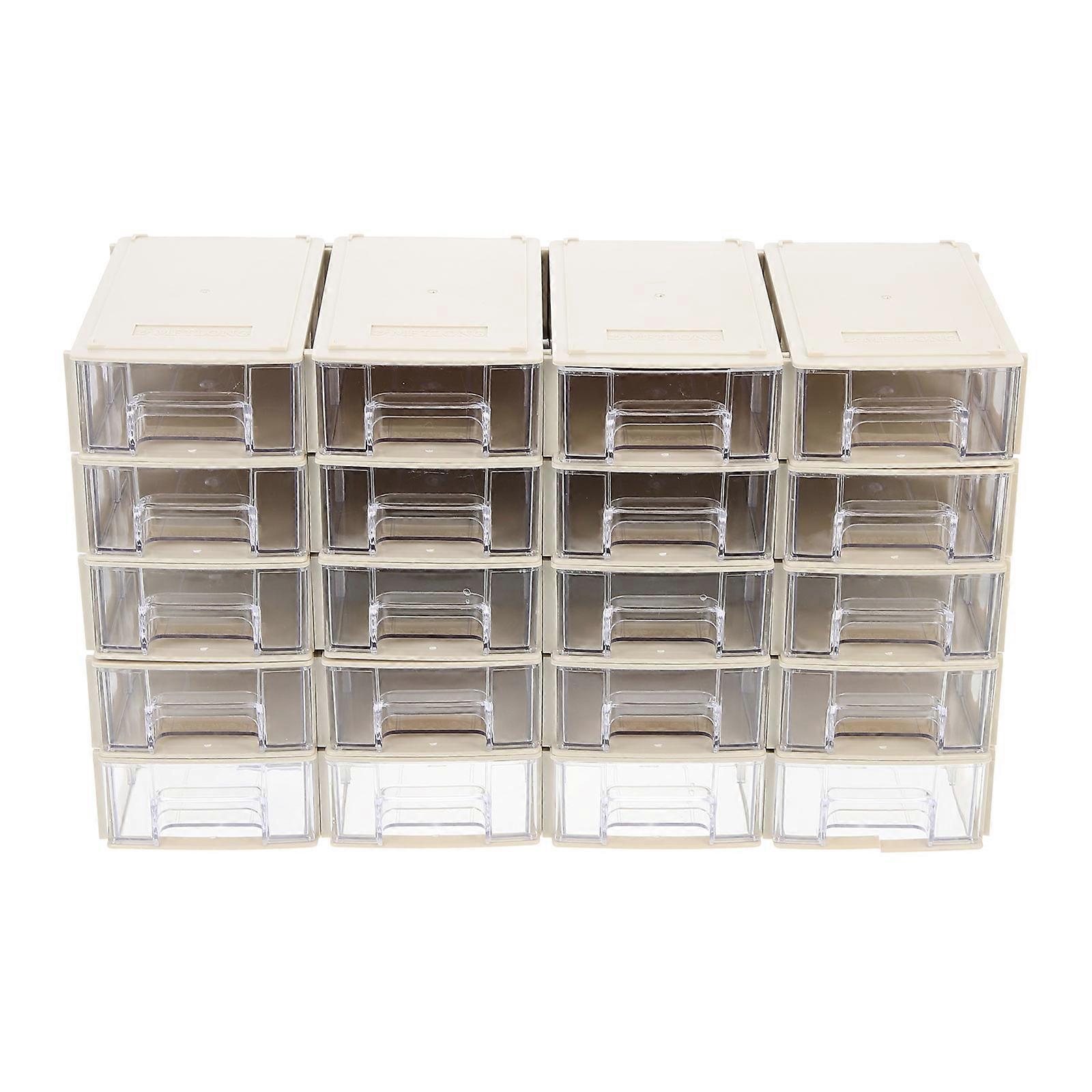 Plastic Storage Box Drawer Type Organizing Container for 20Sets