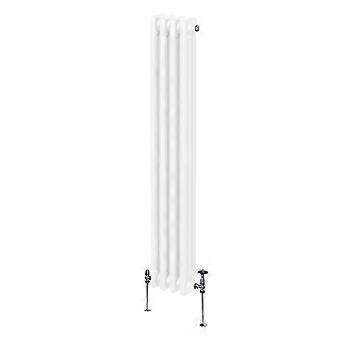Traditional 3 Column Radiator 1500mm x 202mm Modern Central Heating Heater Gloss White Carbon Steel