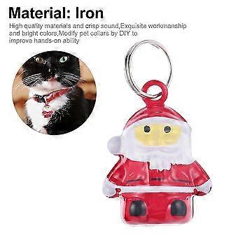 Santa Claus Shape Pet Bells for Decor 10Pcs Cartoon Pendant
