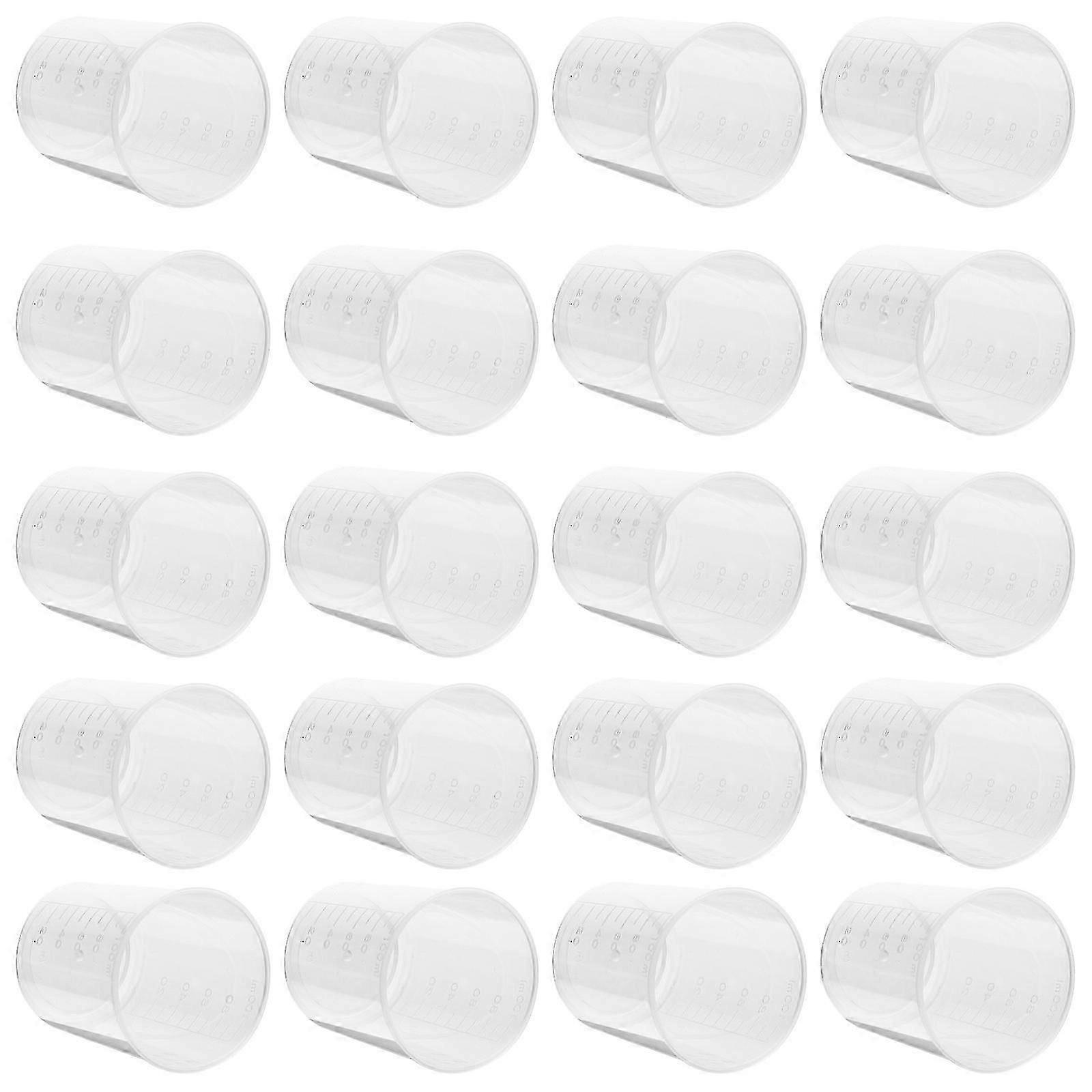 Clear Plastic Liquid Measuring Cups for Measuring 40Pcs Laboratory Use