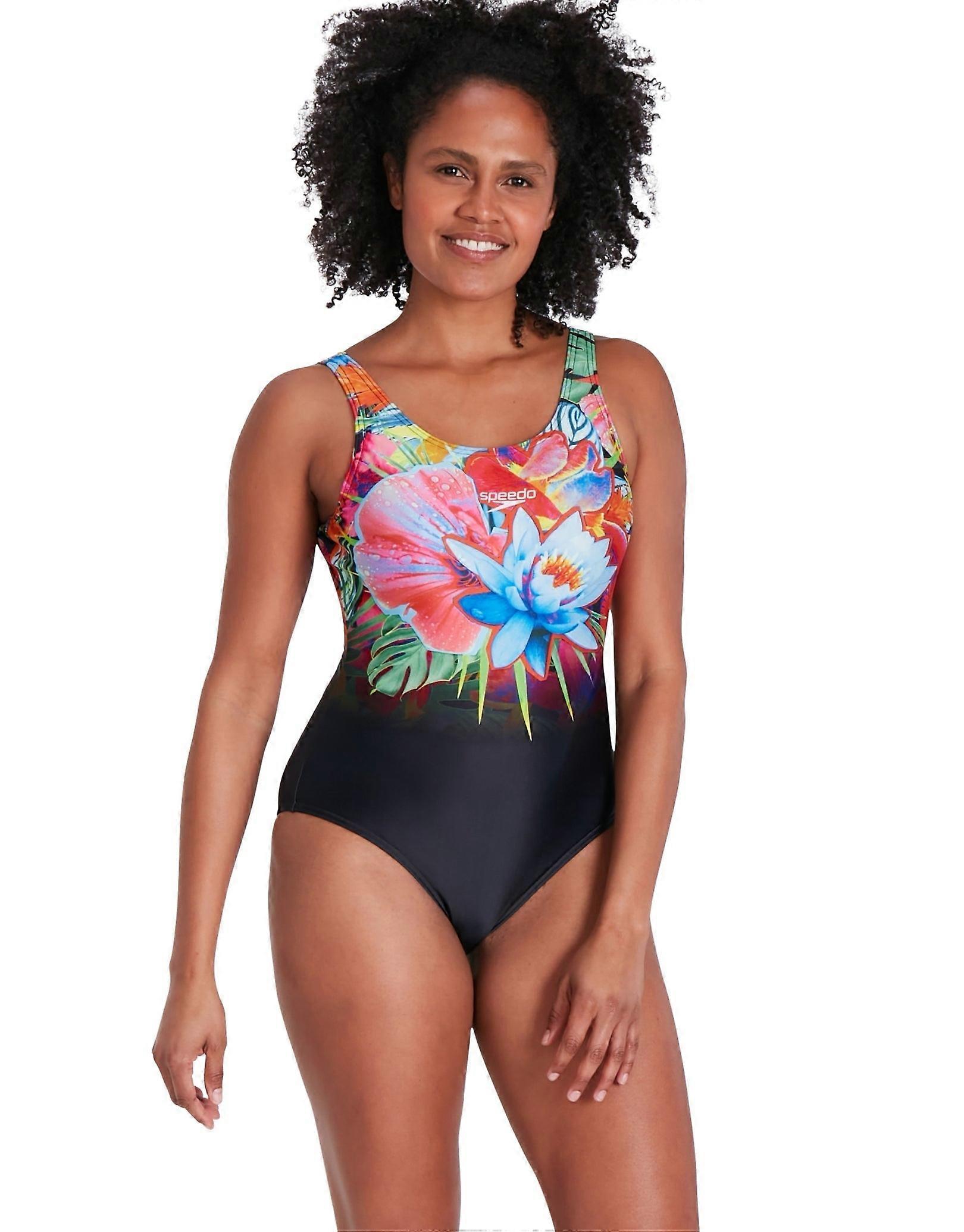Speedo Digital Placement U-Back Maiô - Preto / Multi