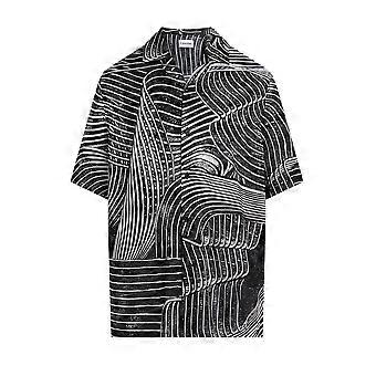 Camisa de Praia Calvin Klein All Over Printed com Folhas de Palmeira Aop