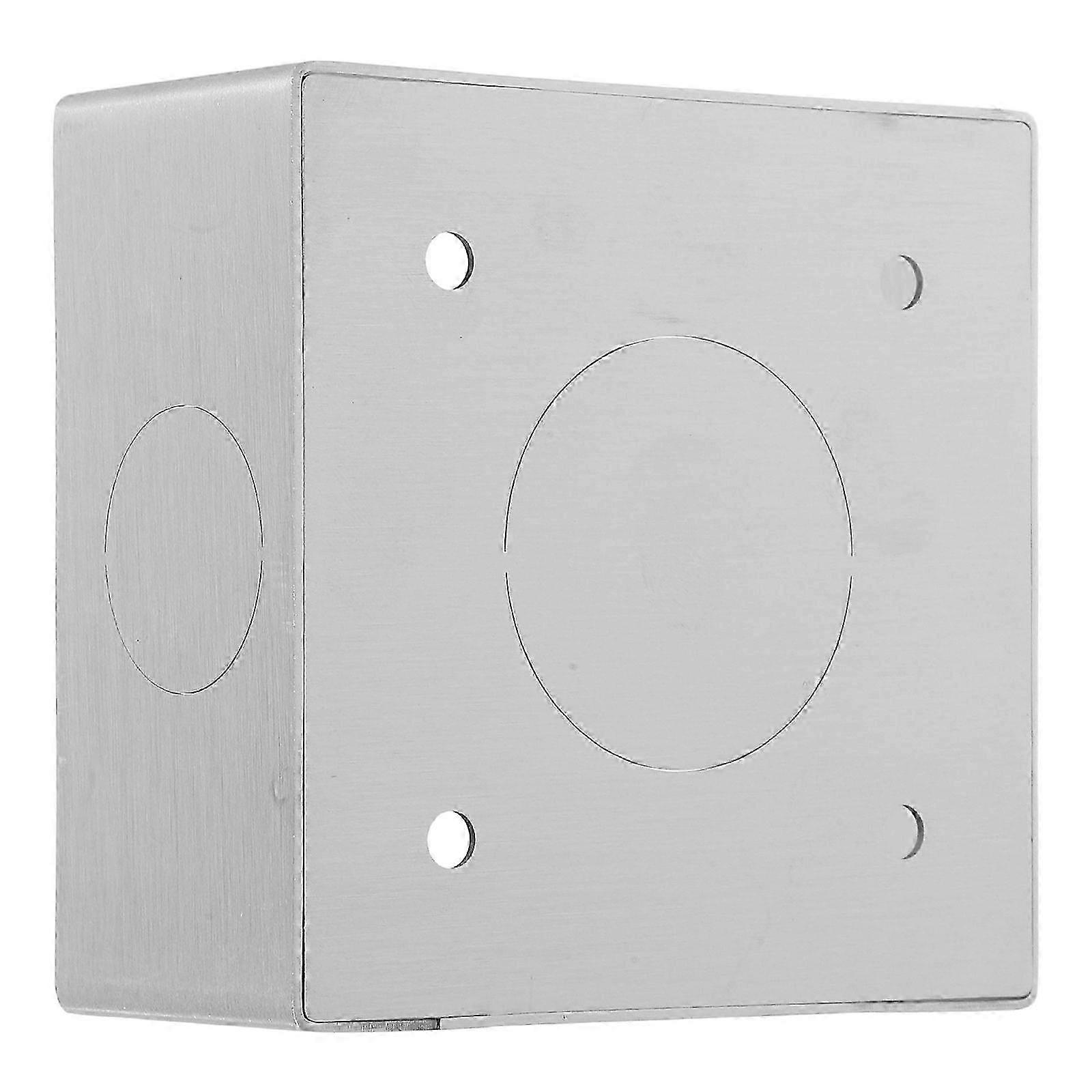 Stainless Steel Surface Mount Box Wall Switch Socket Panel Universal Surface Box Fireproof Junction Box Multi-Functional Outlet Panel For Home Improve