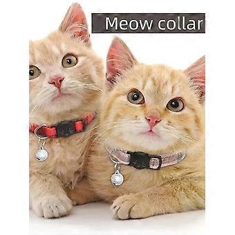 Cat Collar Safety Release Reflective Kitten Collar with Bell Hi Vis & Adjustable