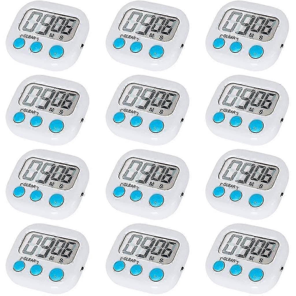 Digital Kitchen Timer With On/Off Switch - 12 Pack Loud Alarm