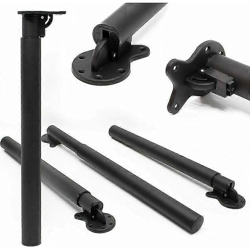 1x Black Table Leg Adjustable in Height 70-110cm