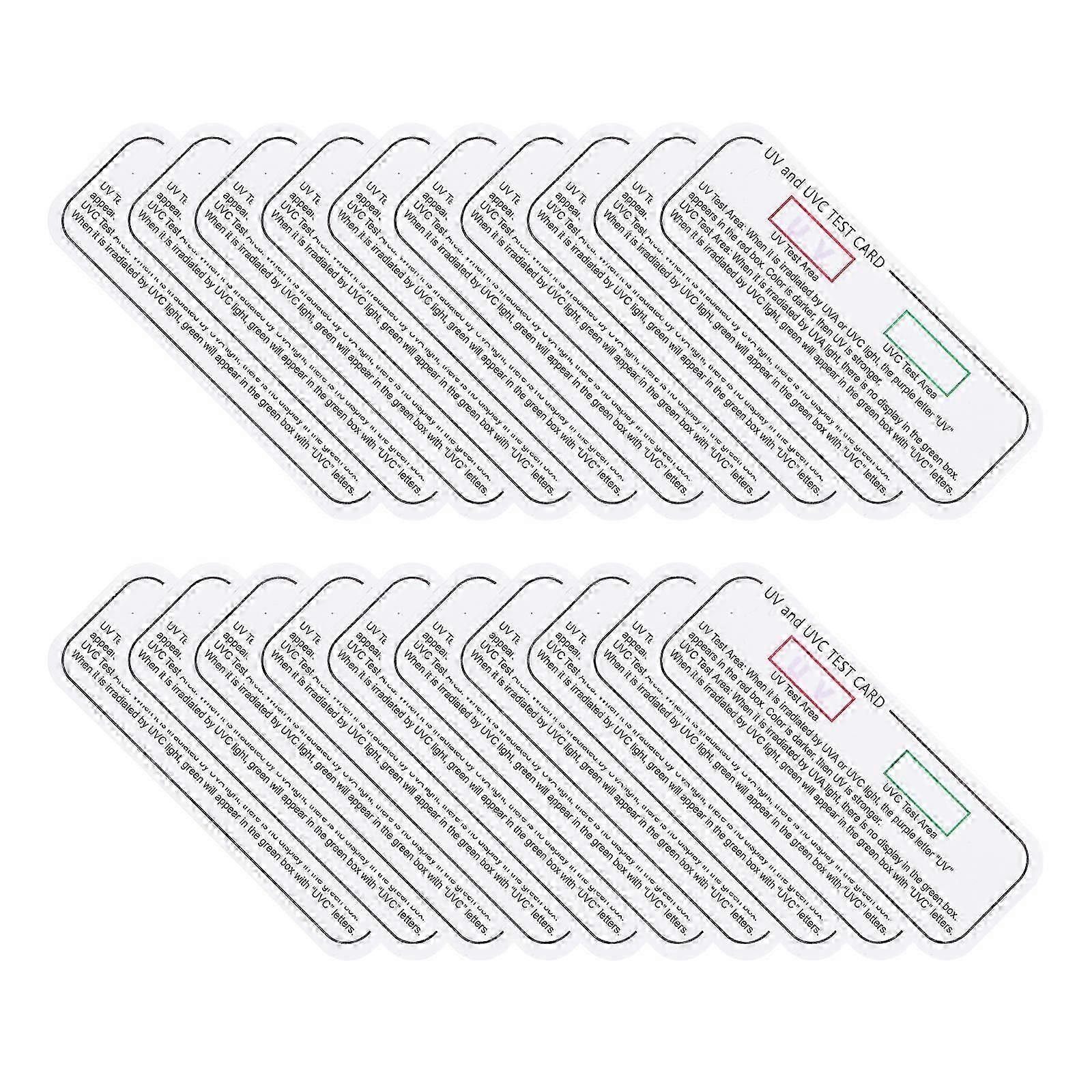 Uv Light Meter Uva Detection Test Card For Laboratory Use 7.00X2.50X0.10Cm Rectangular Shape 20Pcs