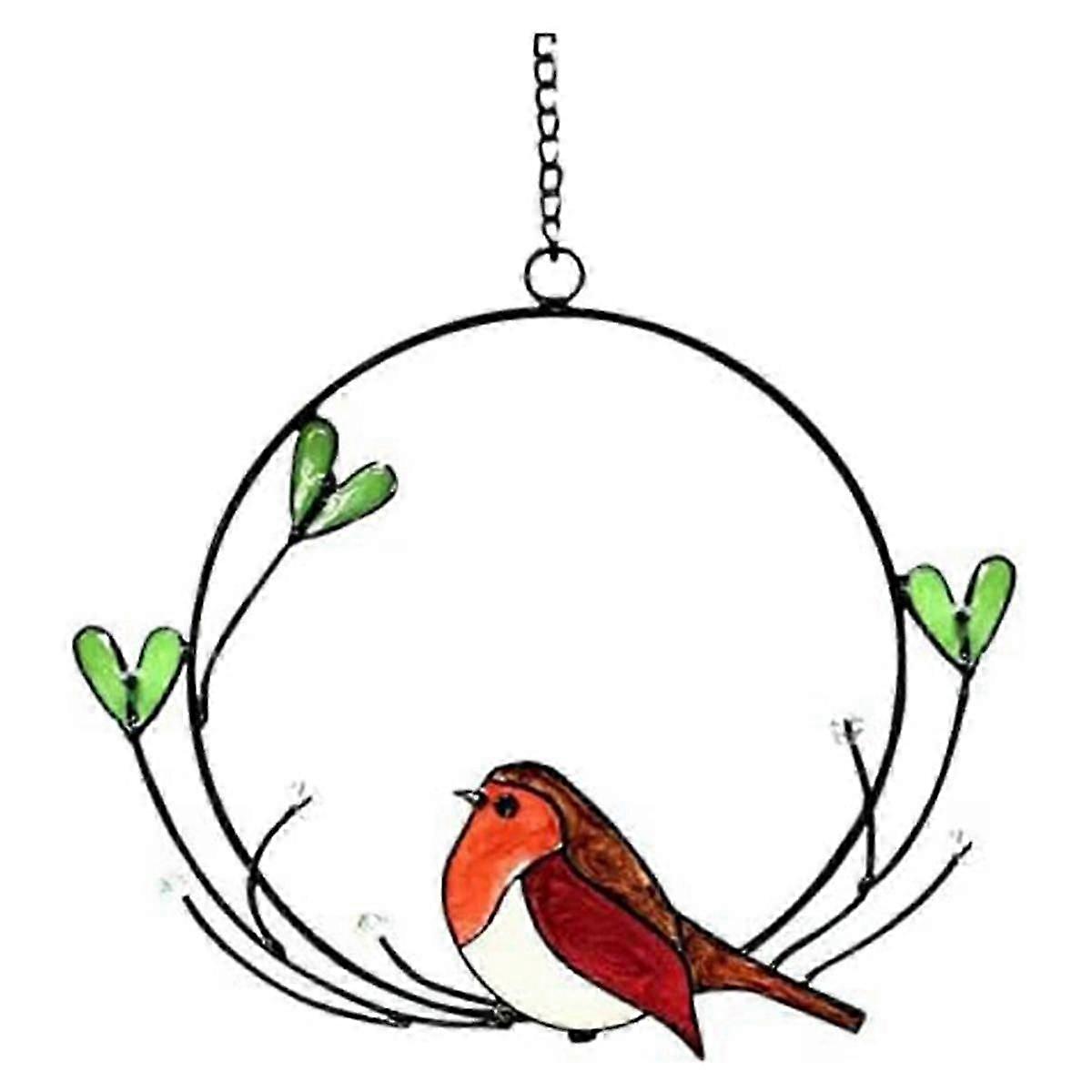 Window Hanging Spring Window Decoration Multicolor Bird Suncatcher Hanging Painted Window