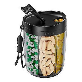 6 Grids Large Pill Cup Bottle Organizer Supplement Organizer for Holding 7 Various Vitamins Travel Pill Case Box