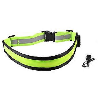 LED Reflecterende Riem Verstelbare Reflecterende Veiligheidsgordel (Groen)