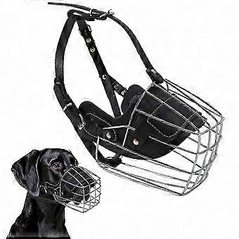 Extra Large Metal Basket Muzzle for Great Dane, Breathable & Drinkable, Prevents Biting