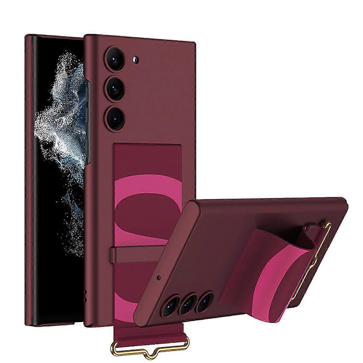 Silicone Protective Case for Samsung Galaxy S23 Plus with Wristband Holder, Phone Bag, Pouch, Cover, New