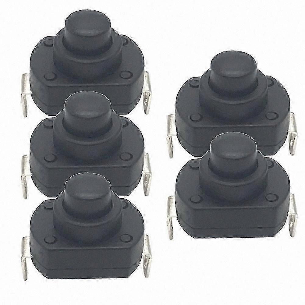 High-Current 6A Self-Locking Power Button for Flashlights Press-to-Power Switch Ship-Type Design 26-27