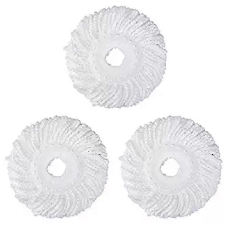 3 Replacement Mop -head Refill For 360 Spin Magic Mop-microfiber Replacement Mop Head-round Shape