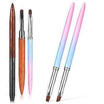Nail Art Brush 5Pcs Kit for Nail Extension Gel Cleaning in Manicure