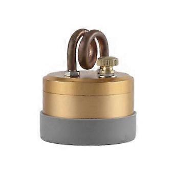 Mini fogão a álcool portátil para áreas externas, casca sólida, potente, seguro, para acampamento, à prova de vento, fogão de cartão dourado