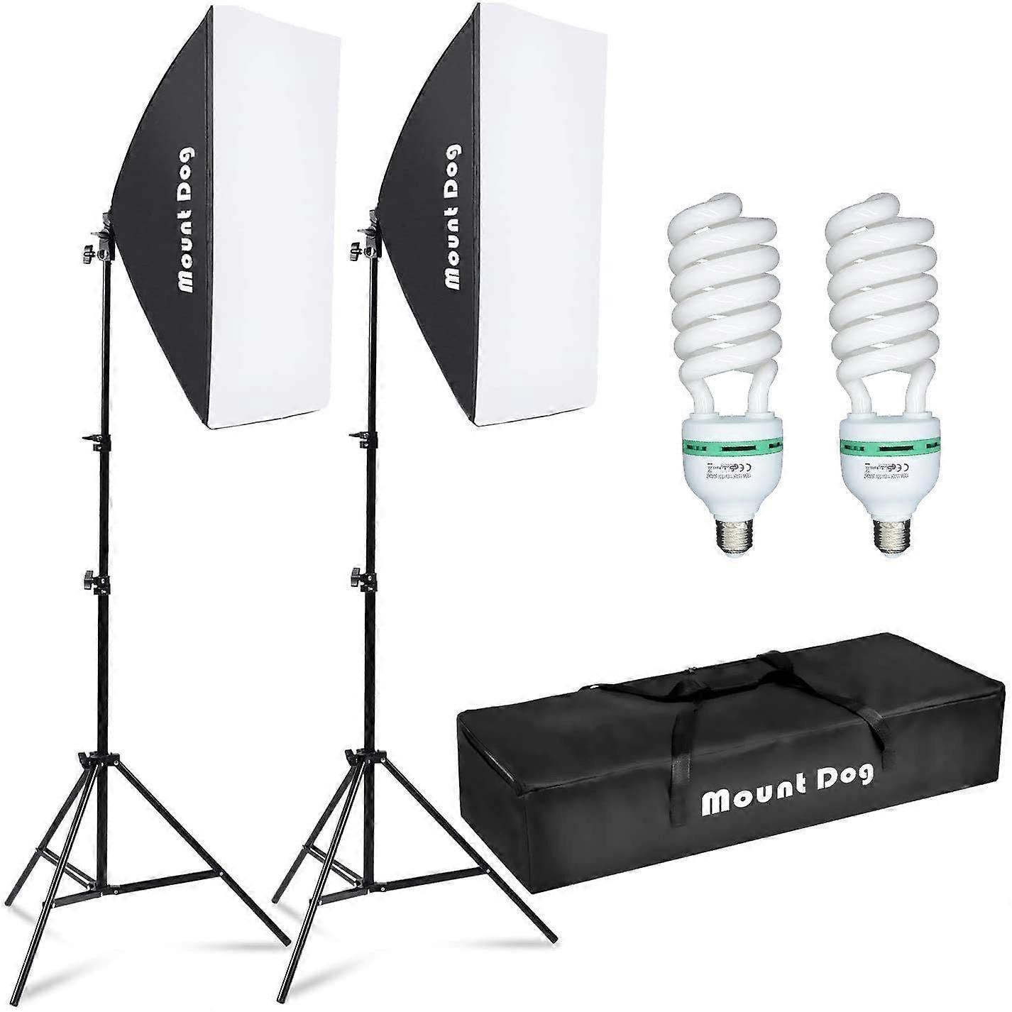 Fotografie Softbox Lighting Kit met lamp