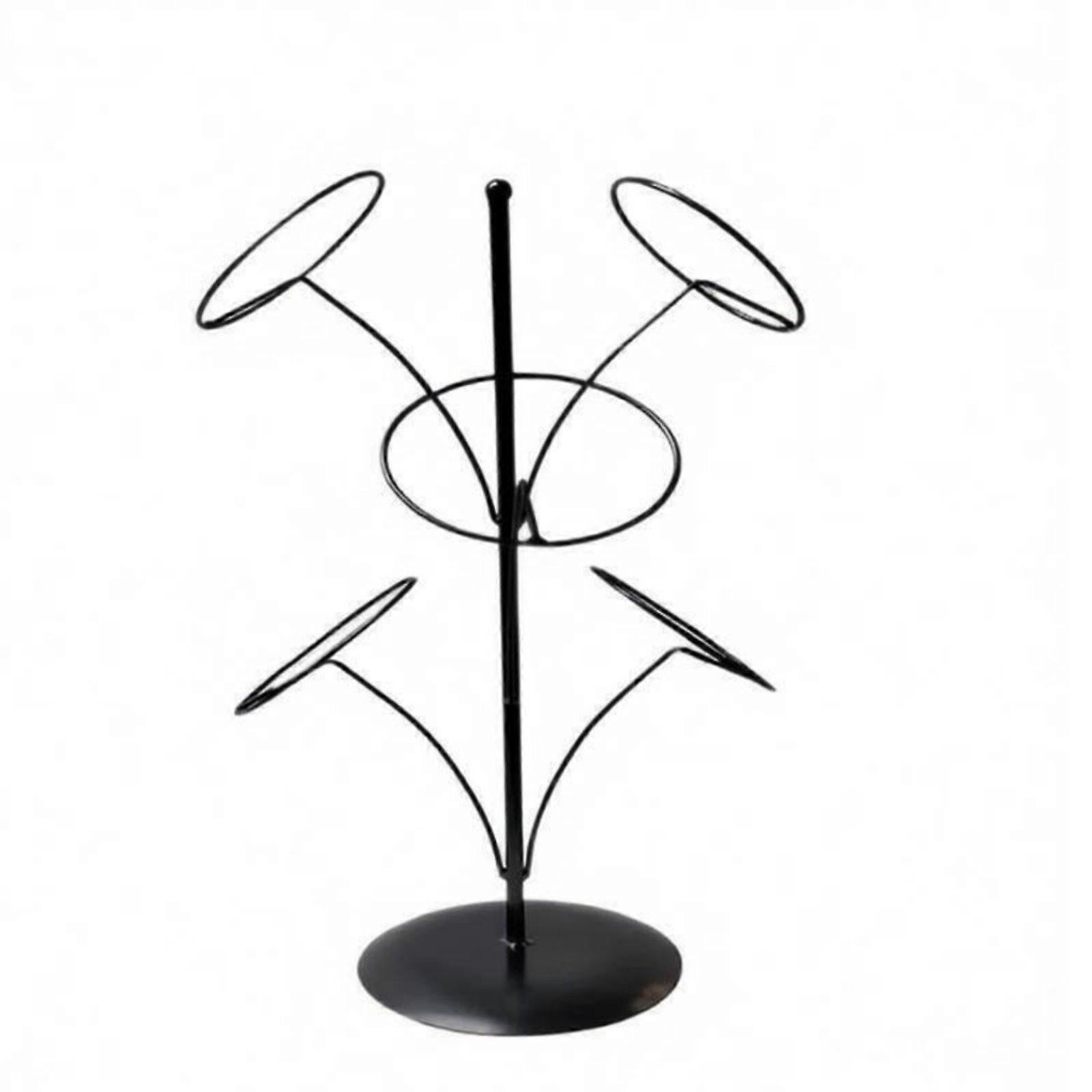 Metal Hat Display Rack Space-Saving Design Freestanding Hat Tree Stable Base