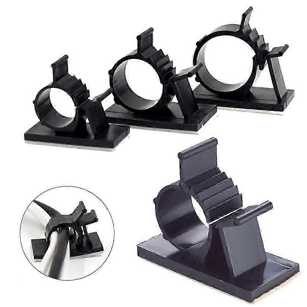 Plastic Cable Clips Self Adhesive Wire Fastener Clips Workplace Setup 50Pcs