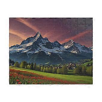 Puzzles for Adults, Scenic Swiss Alps Mountain Jigsaw Puzzle FBL-086