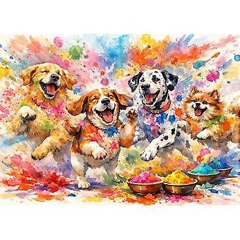 Colorful Pups Jigsaw Puzzle CYQL-232