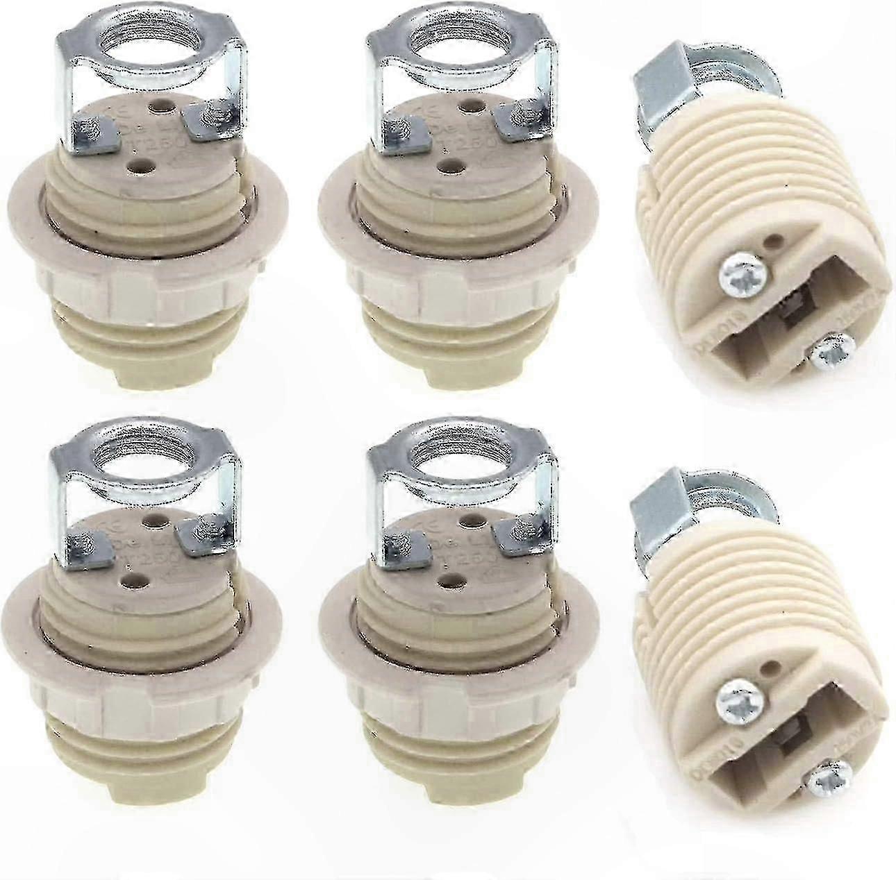 Ceramic G9 Lamp Holder with Bracket, Threaded Halogen Socket compatible with Lighting Fixtures