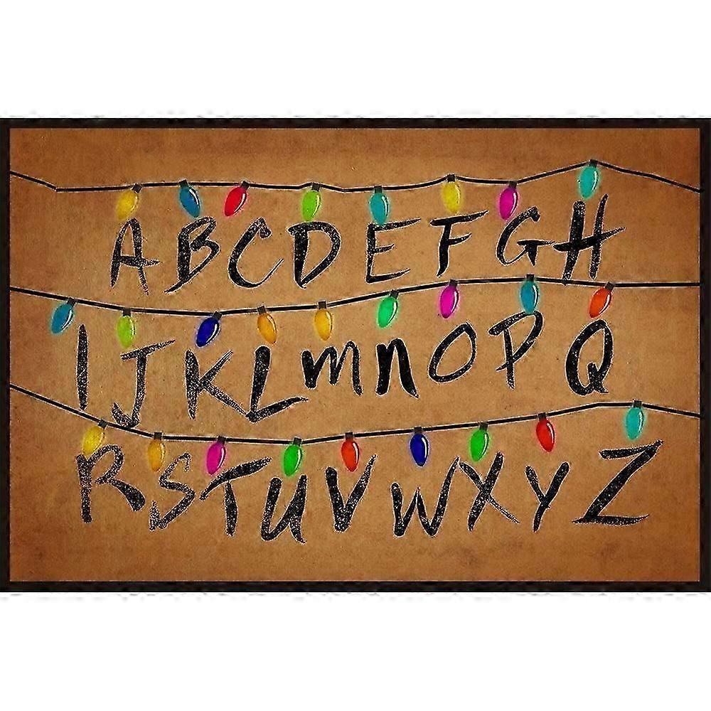 Stranger Theme Luminous Letter String Light Flannel Blankets In Various Sizes