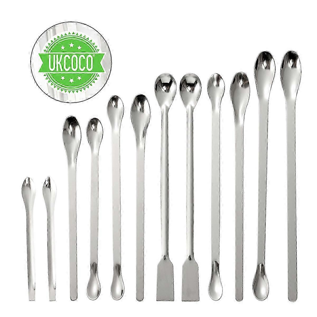 12Pcs Stainless Steel Spoon Sampling Spoon compatible with Home Use by Ukcoco
